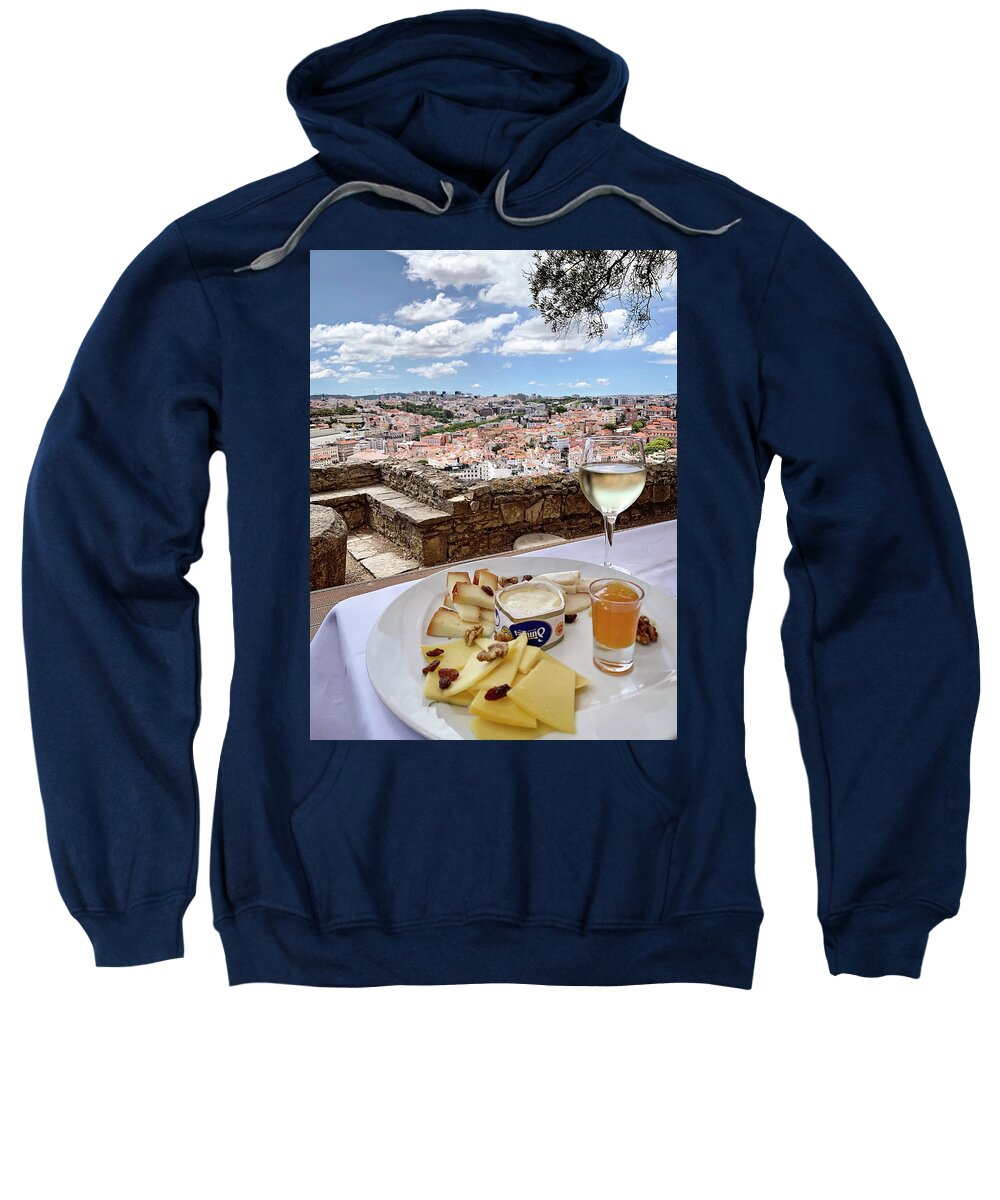 Cheese Sweatshirt featuring the photograph Lisbon Hilltop View by Jill Love