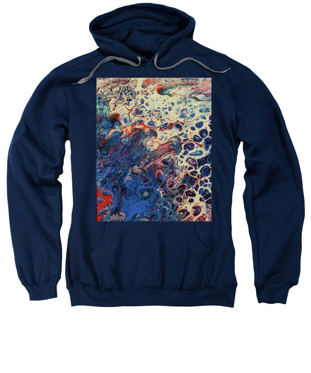 Fluid Sweatshirt featuring the painting New Painting Who Dis by Jennifer Walsh