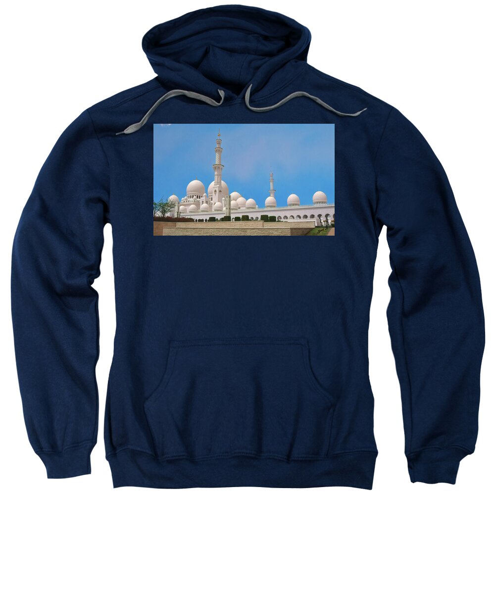 Sheikh Zayed Mosque Sweatshirt featuring the photograph Sheikh Zayed Grand Mosque by Bearj B Photo Art