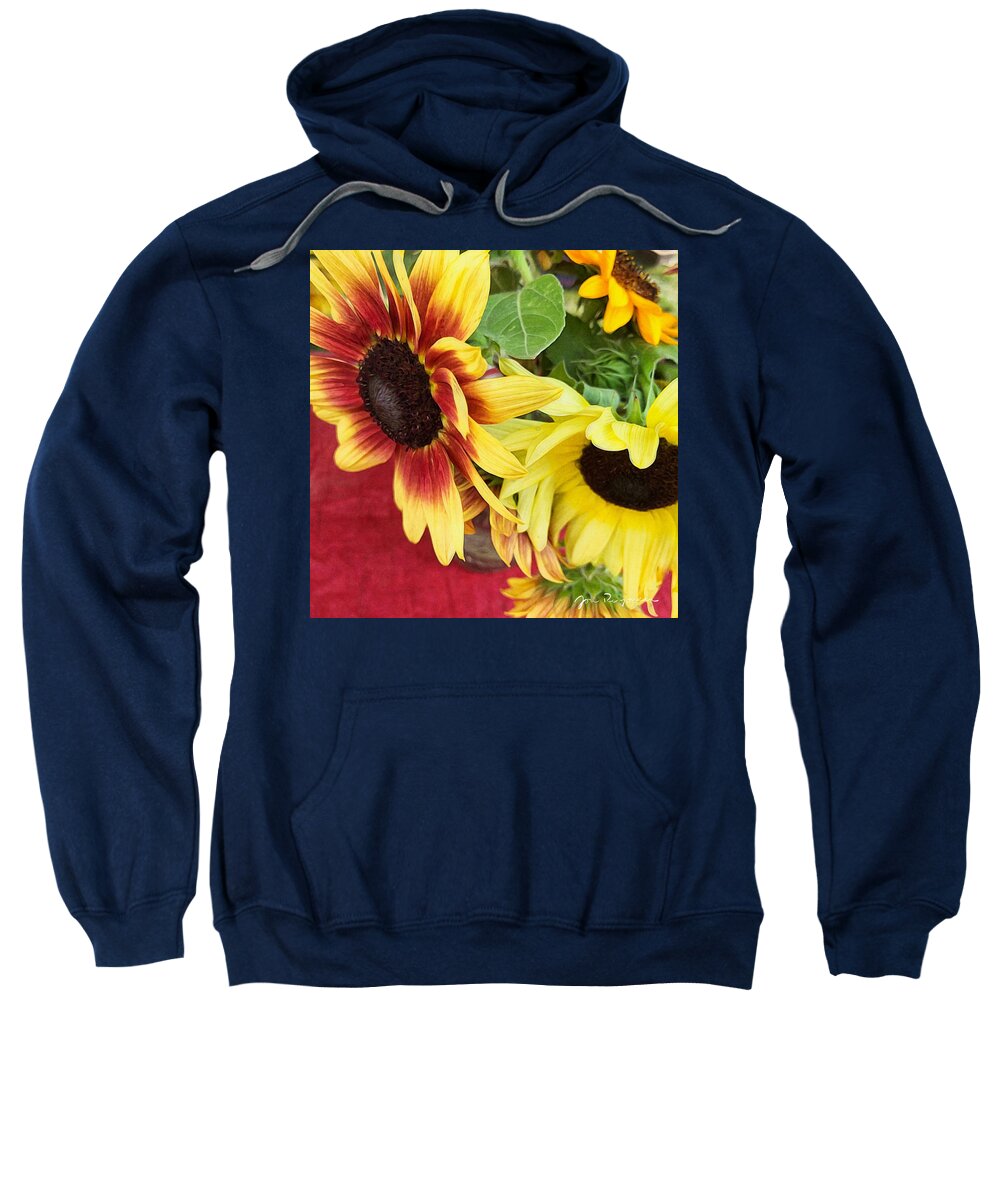 Brushstroke Sweatshirt featuring the photograph Sunflowers by Jori Reijonen