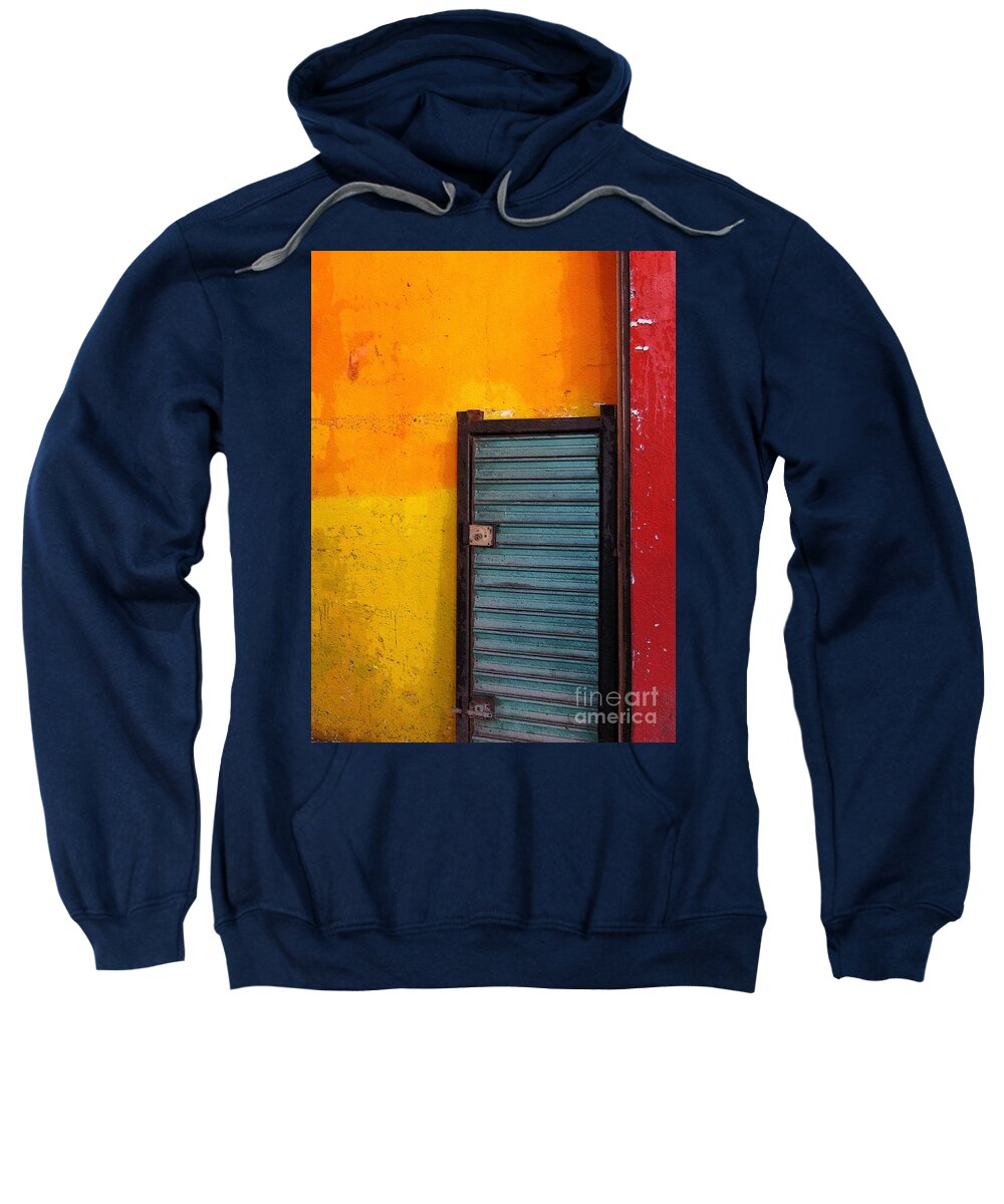 Well Sweatshirt featuring the photograph The Blue Door by Diana Rajala