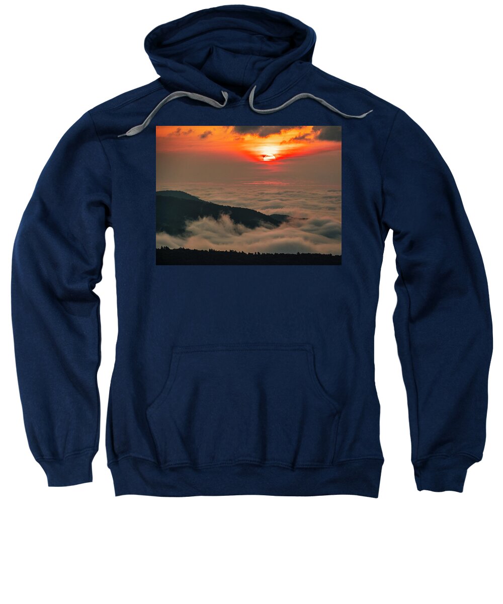 Sunrise Sweatshirt featuring the photograph Blue Ridge Sunrise #1 by Minnie Gallman