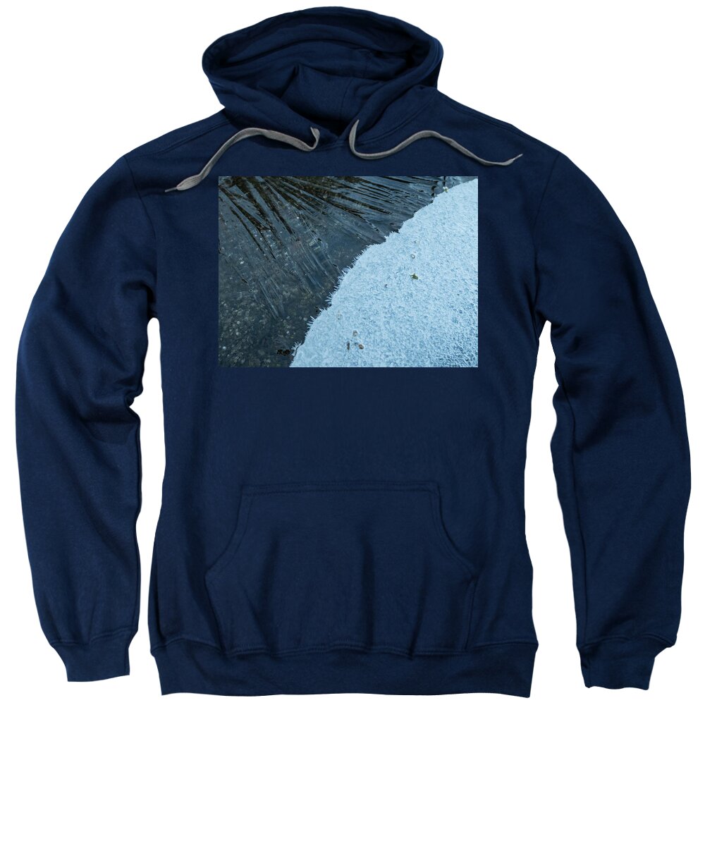 Ice Sweatshirt featuring the photograph Ice Abstract by Karen Rispin