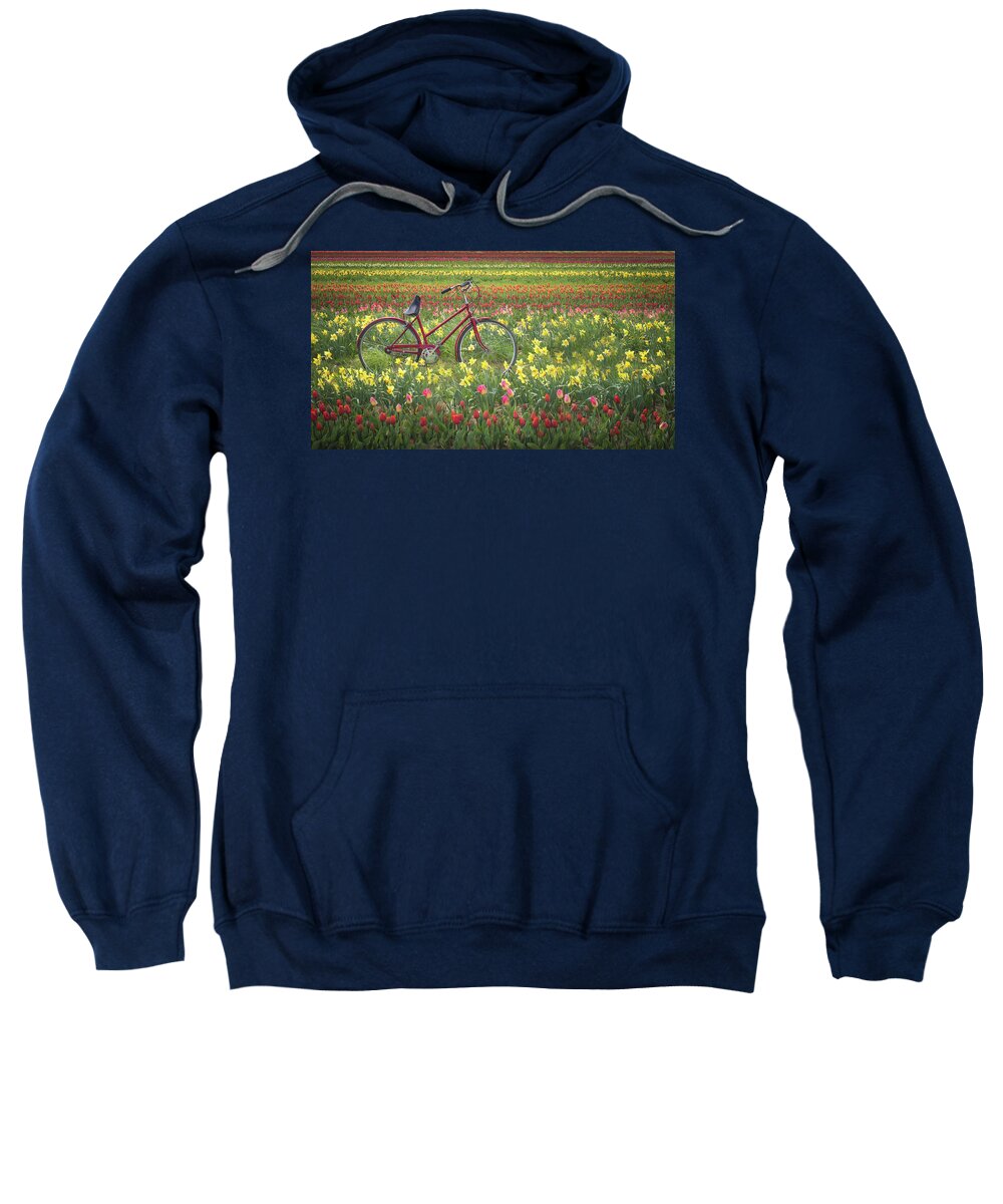 Water Drinker Farm Sweatshirt featuring the photograph A Tulip Farm by Sylvia Goldkranz