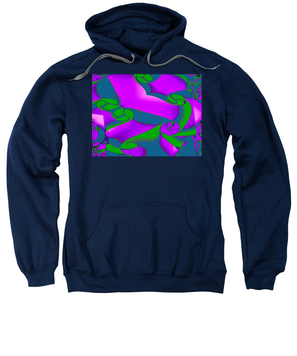 Abstract Sweatshirt featuring the digital art Abstract Exressionaryish #13 by T Oliver