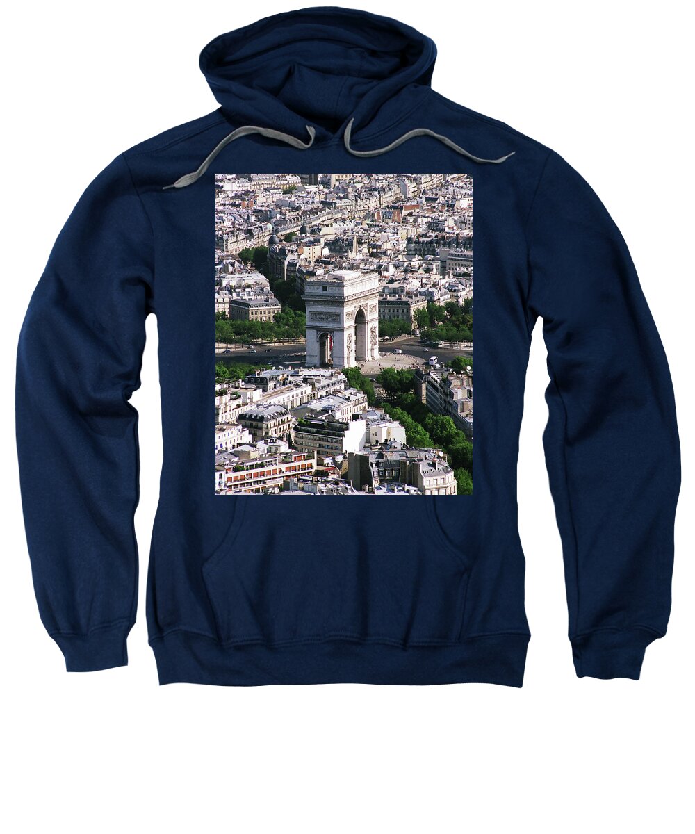 France Sweatshirt featuring the photograph Arc de Triomphe by Jim Feldman