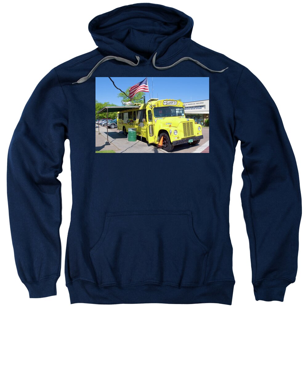 Beansie's Sweatshirt featuring the photograph Beansie's Bus by Rik Carlson