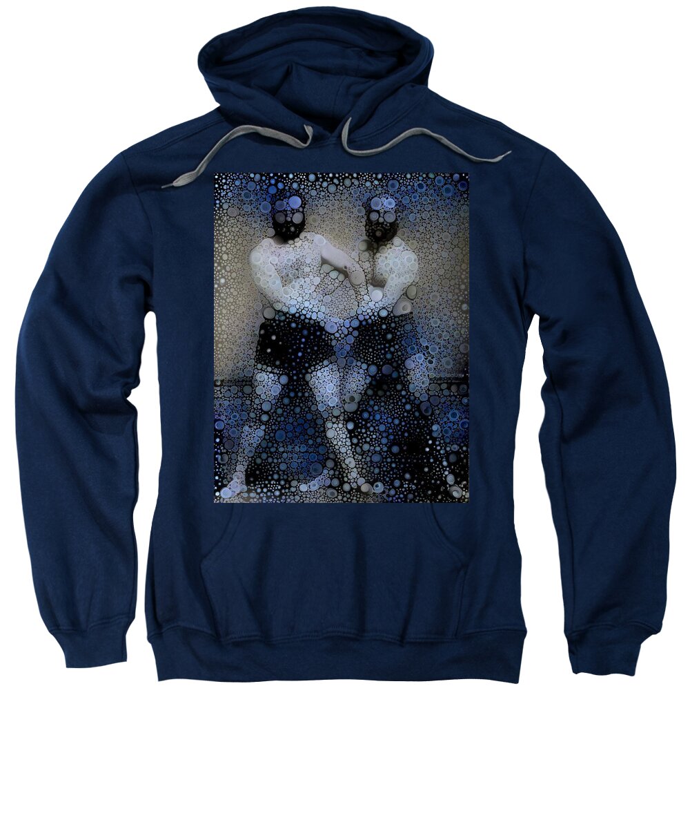 Men Sweatshirt featuring the digital art Blue Devils by Matthew Lazure