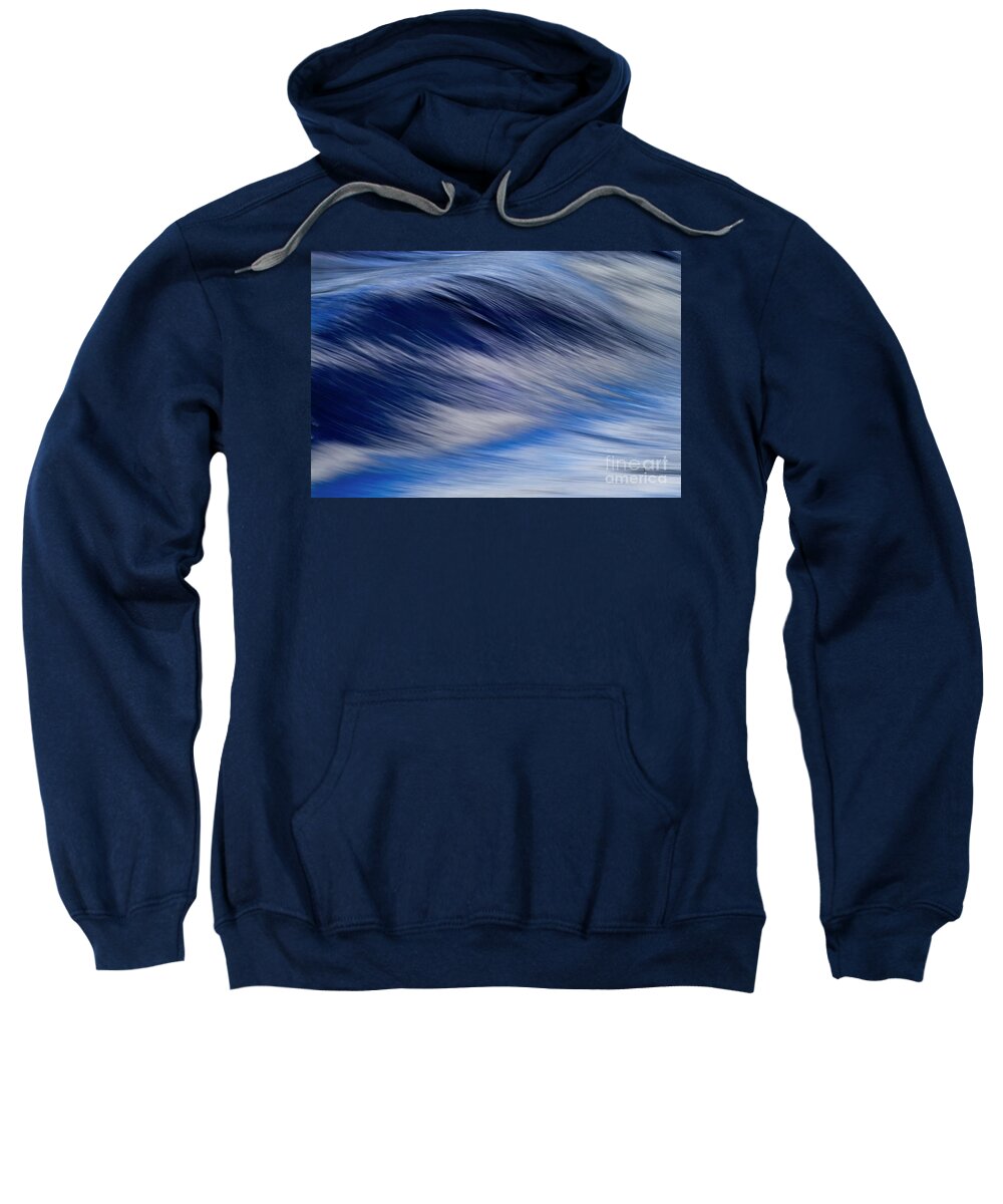 Wave Sweatshirt featuring the photograph Blue Wave by Heiko Koehrer-Wagner