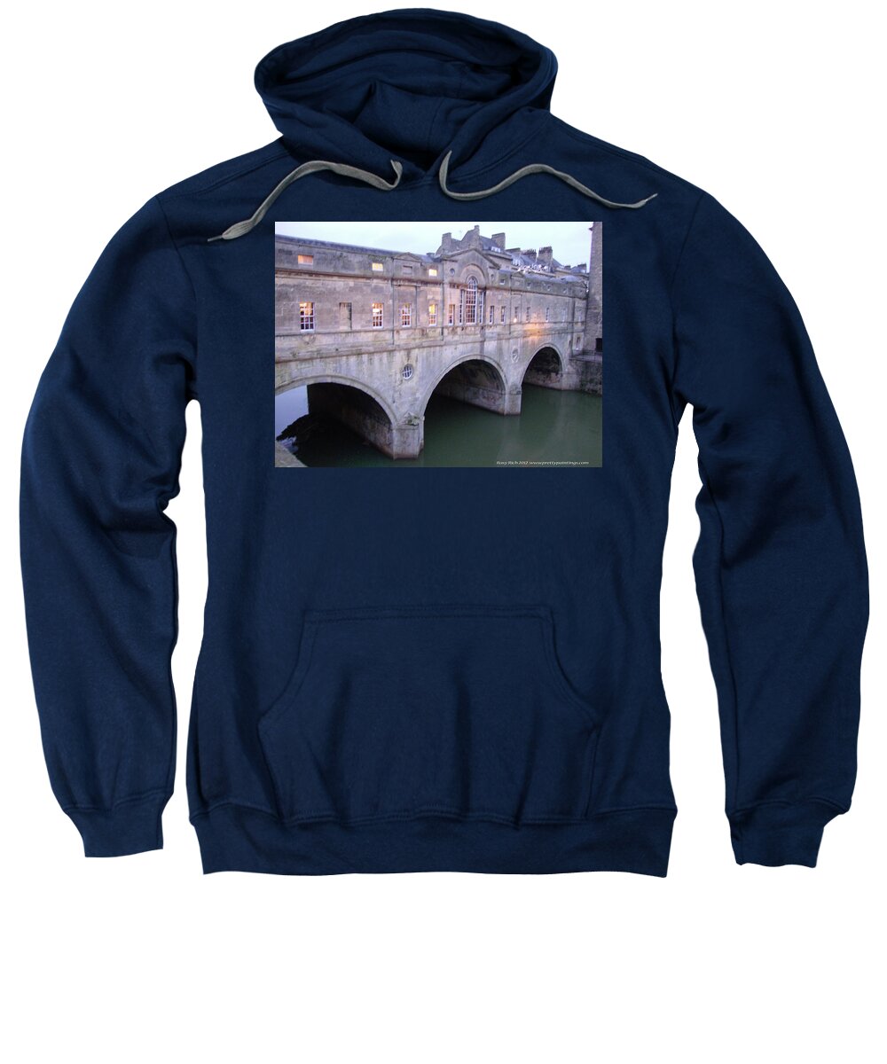 Bridge Sweatshirt featuring the photograph Bridge at Bath by Roxy Rich