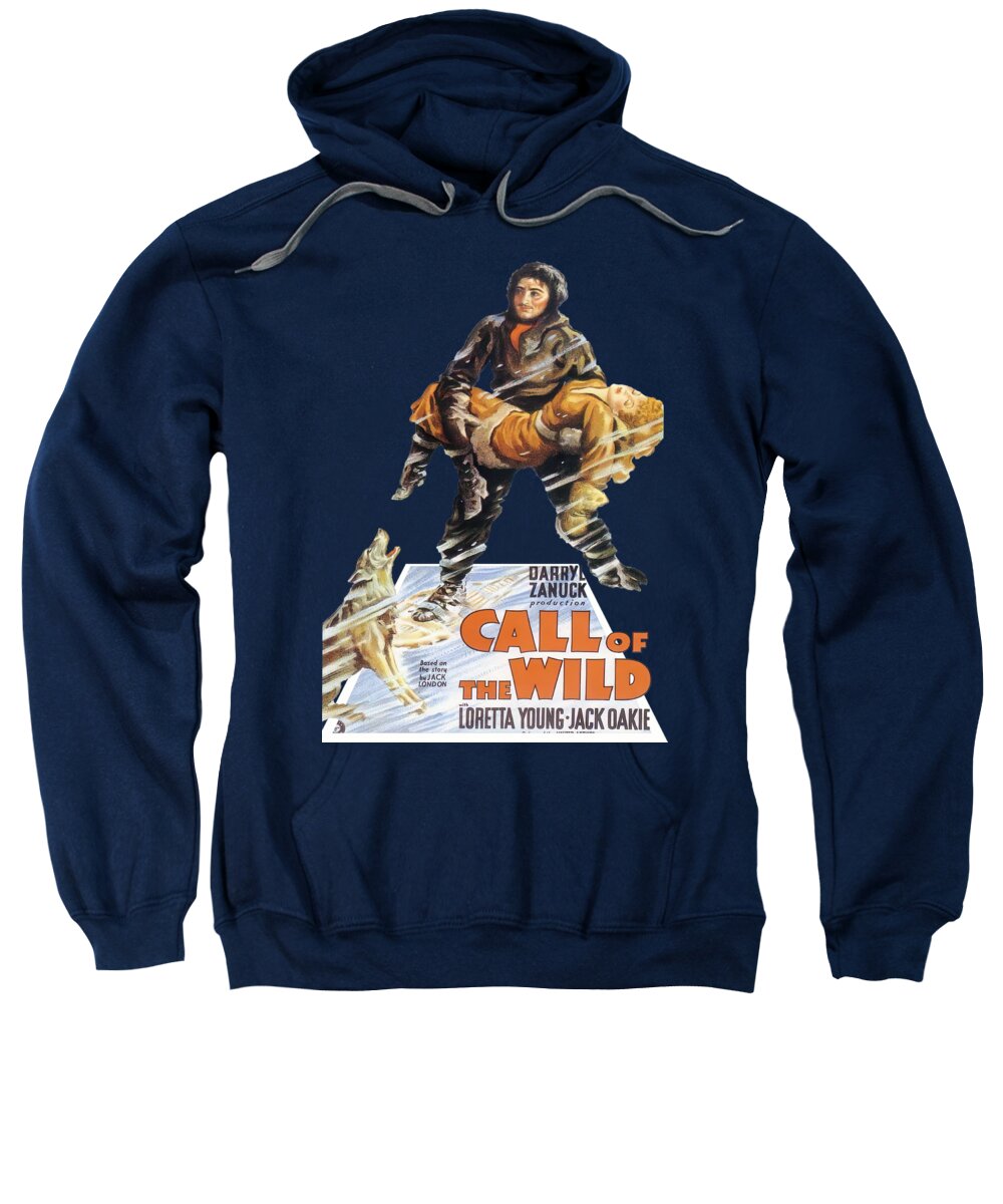 Call Sweatshirt featuring the mixed media ''Call of the Wild'', 1935 - 3d movie poster by Movie World Posters