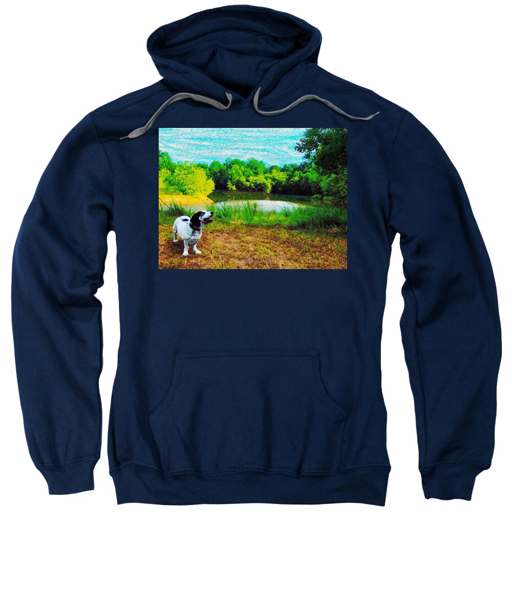 Macon Sweatshirt featuring the photograph Carl's Pond by Rod Whyte