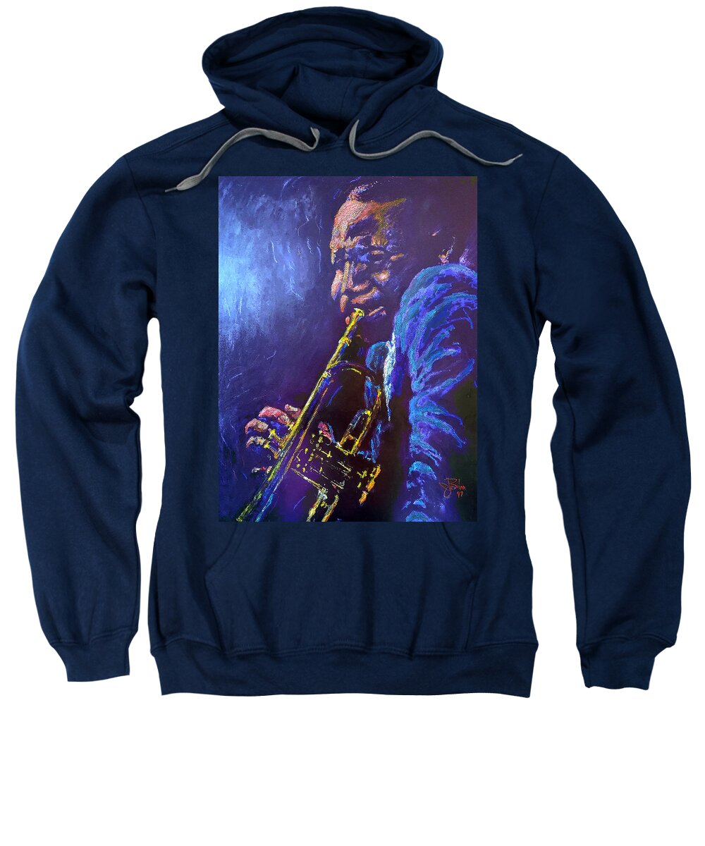 Cootie Williams Jazz Trumpet Blues R&b Duke Ellington Sweatshirt featuring the pastel Cootie Williams by John Bohn
