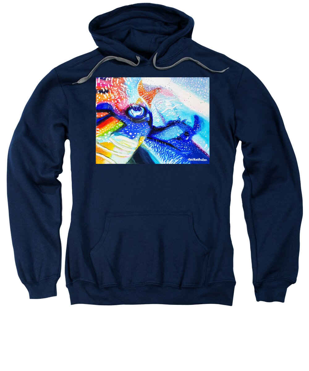 Abstract Sweatshirt featuring the painting Cuttlefish by Christine Bolden