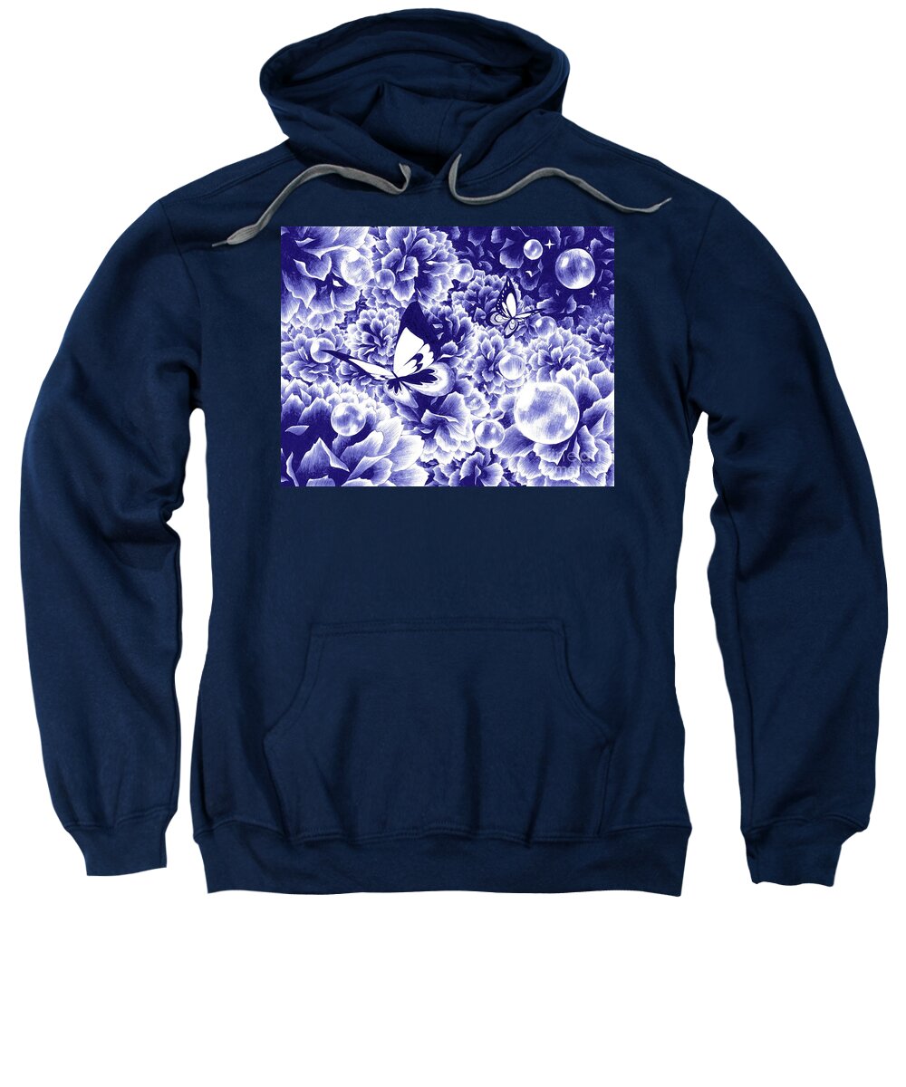 Butterflies Sweatshirt featuring the drawing Dazzling by Alice Chen