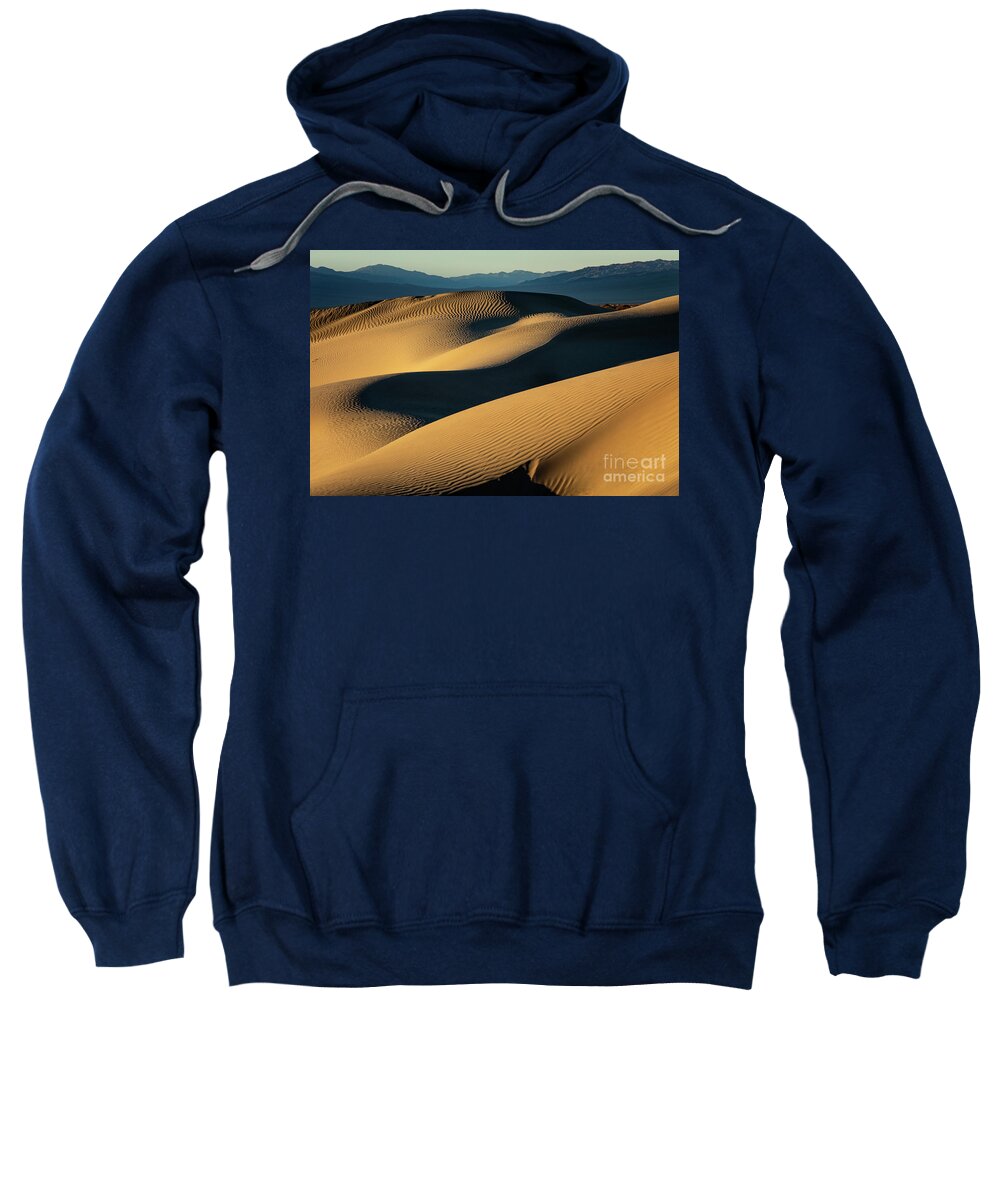 Death Valley Sweatshirt featuring the photograph Desert Dunes by Erin Marie Davis