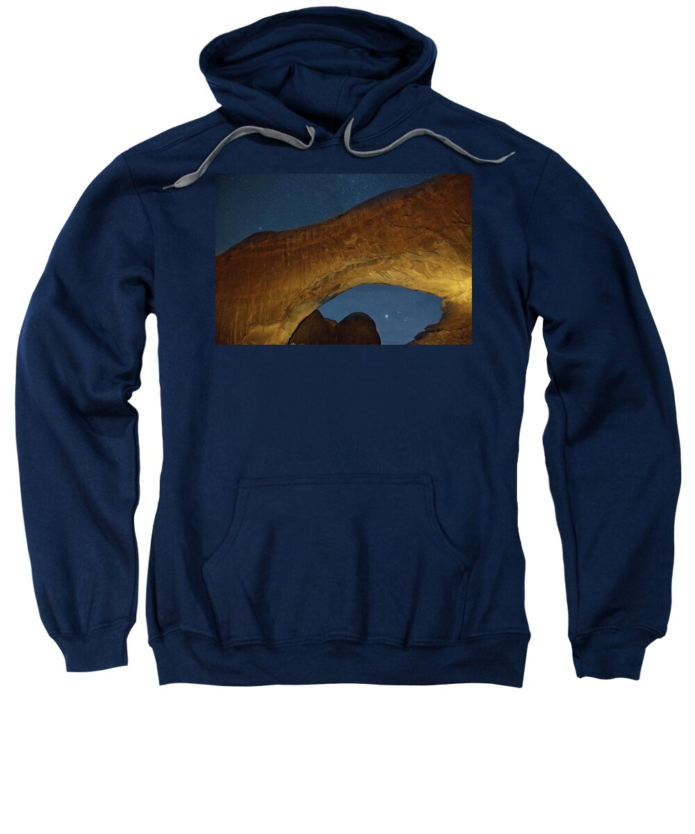 Pine Tree Arch Sweatshirt featuring the photograph Desert solitude by Kunal Mehra