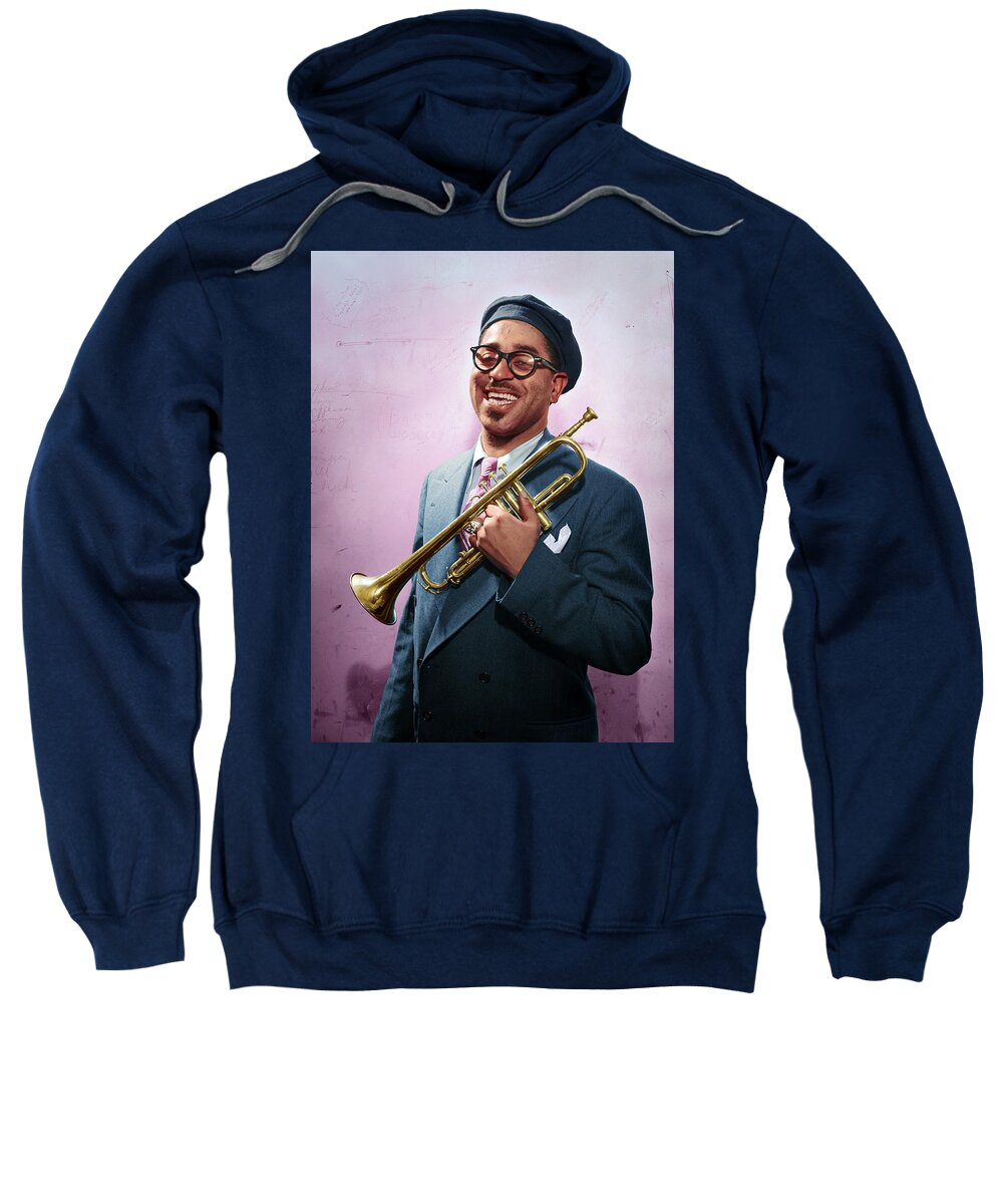 Dizzy Gillespie Sweatshirt featuring the photograph Dizzy Gillespie by Carlos Caetano