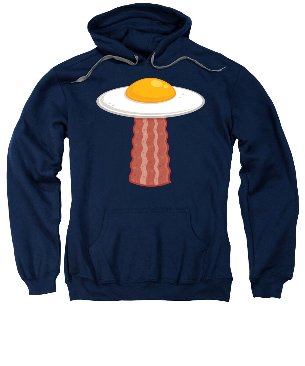 Egg Sweatshirt featuring the digital art Eggstraterrestrial by John Schwegel