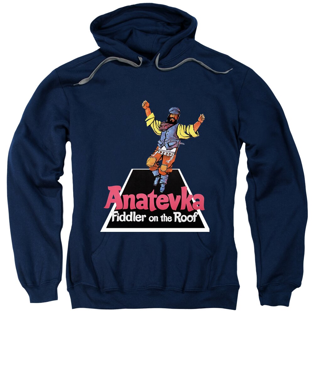 Fiddler Sweatshirt featuring the mixed media ''Fiddler on the Roof ''- 3d movie poster by Movie World Posters