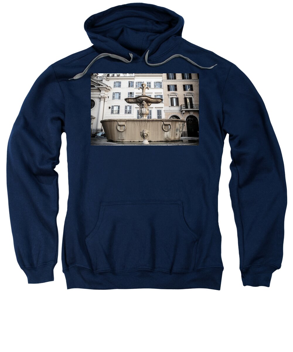 Rome Sweatshirt featuring the photograph Fontana di Piazza Farnese in Rome, Italy by Fabiano Di Paolo