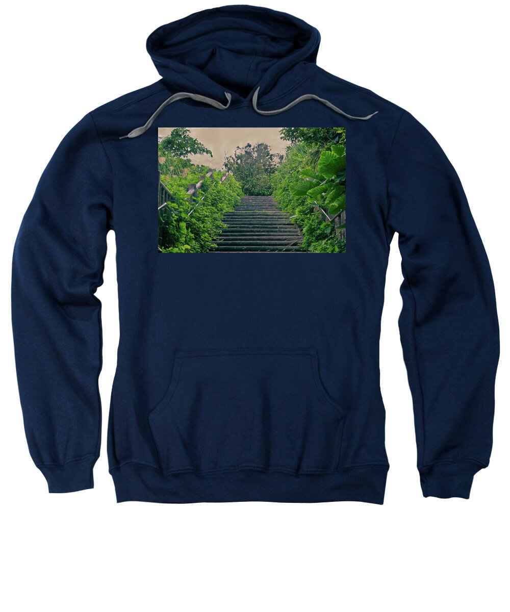 Stairs Sweatshirt featuring the photograph Forgotten stairway by Eric Hafner