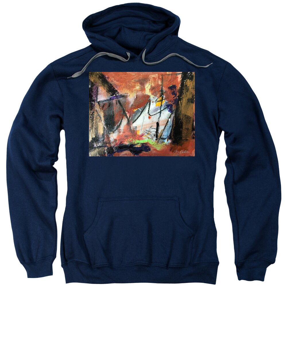 Fire Sweatshirt featuring the painting Going Through the Fire by Janis Kirstein