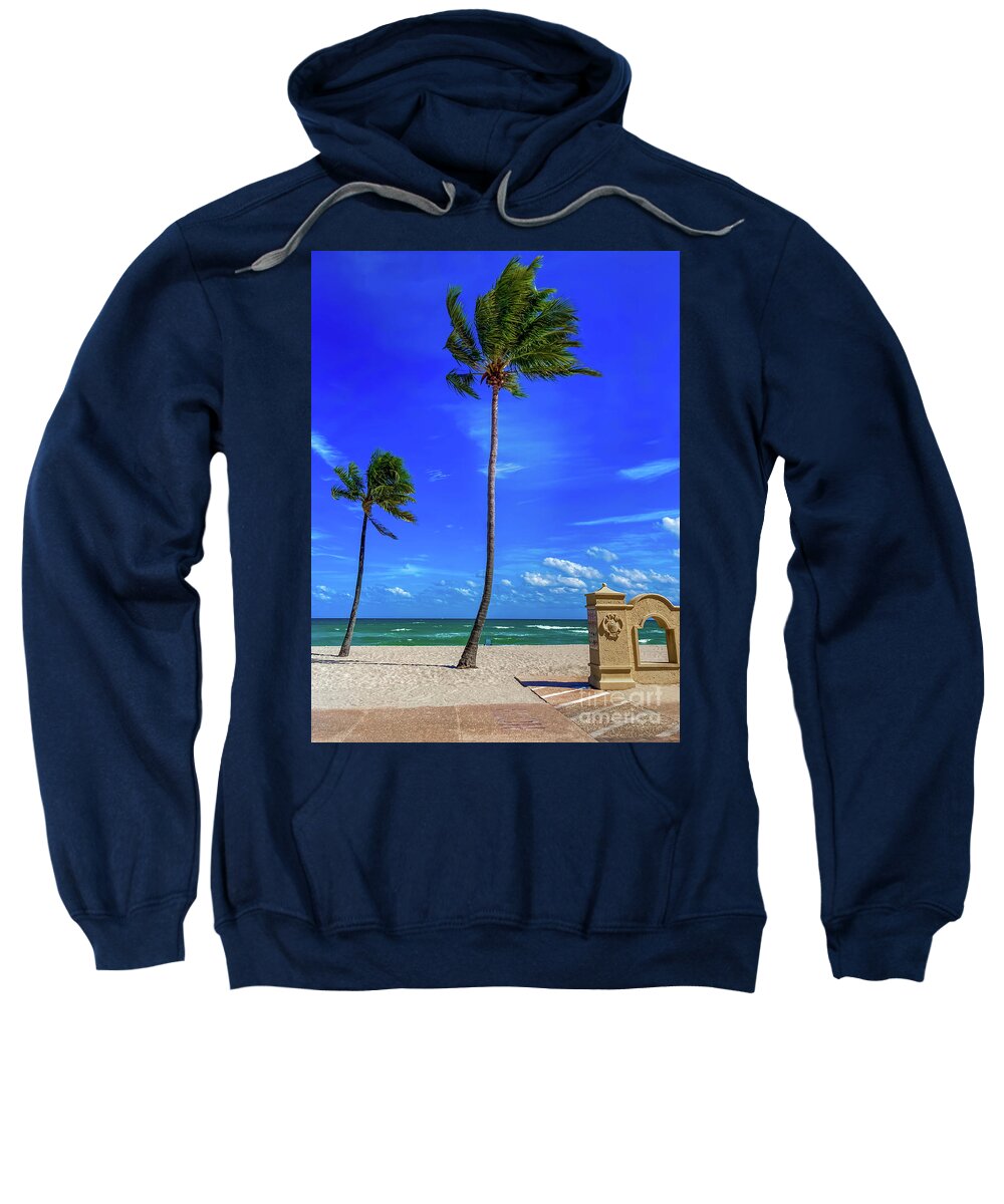 Hollywood Beach Broadwalk Sweatshirt featuring the photograph Hollywood Beach Broadwalk Series 6297 by Carlos Diaz