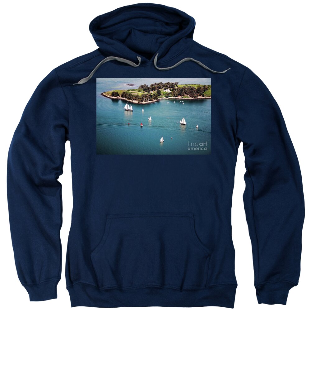 Ile Sweatshirt featuring the photograph Ile-aux-Moines Pointe de Nioul by Frederic Bourrigaud