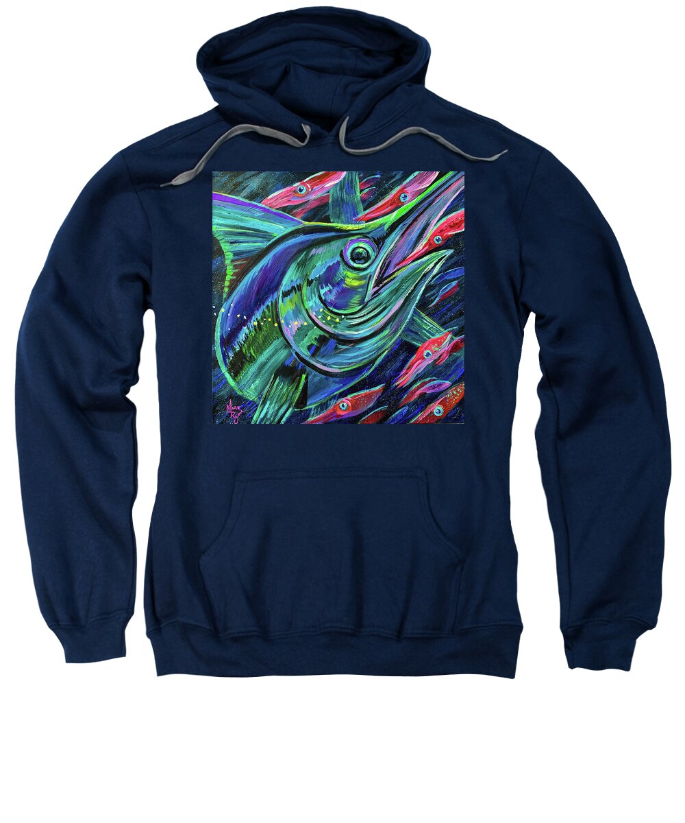 Swordfish Sweatshirt featuring the painting Insomnia by Mark Ray