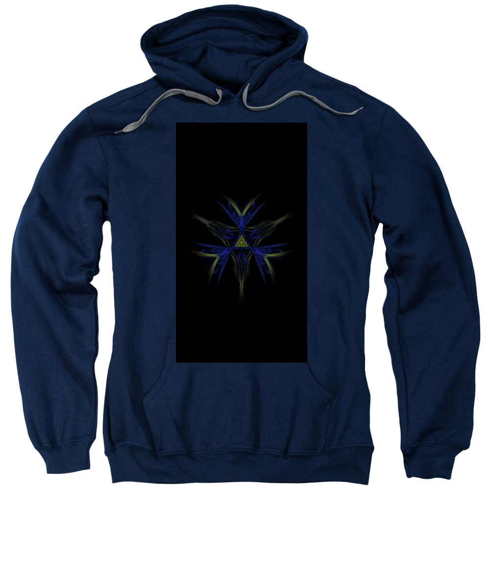 Kosmic Kreation Mandala Sweatshirt featuring the digital art Kosmic Kreation Mandala by Michael Canteen