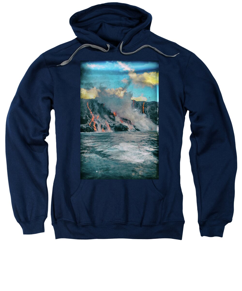 Hawaii Sweatshirt featuring the photograph Lava 5 by Lawrence Knutsson