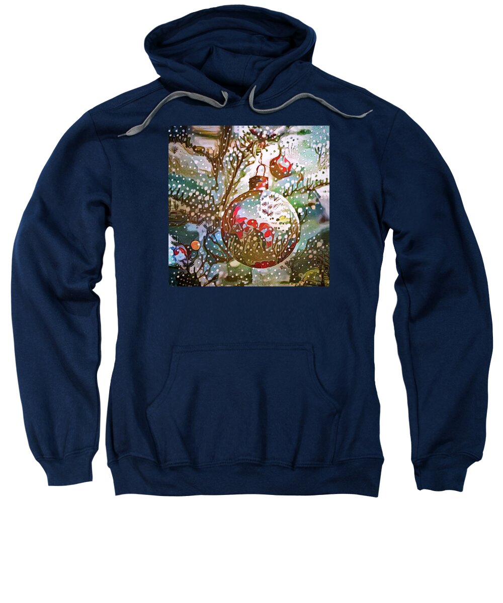 Let It Snow Sweatshirt featuring the painting Let It Snow by Susan Maxwell Schmidt