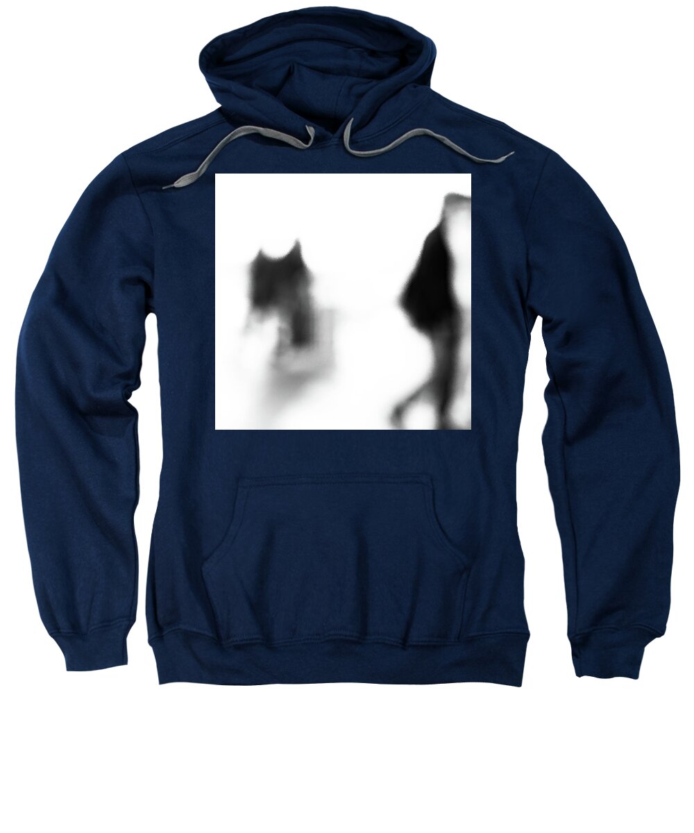 Lonely Man Sweatshirt featuring the photograph Lonely Man - Black and White by Al Fio Bonina