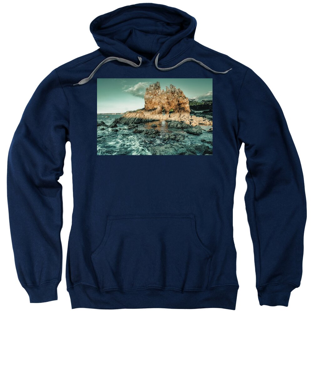 Asturias Sweatshirt featuring the photograph Majestic Portico of Portizuelo by Benoit Bruchez