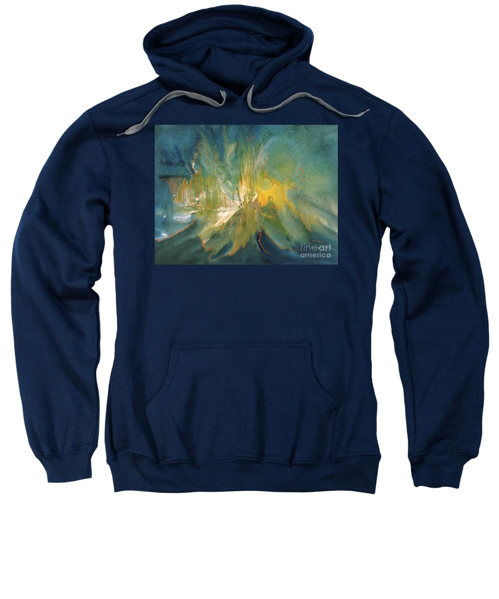 Abstract. Acrylic Sweatshirt featuring the painting Mystic Music by Jacqueline Shuler