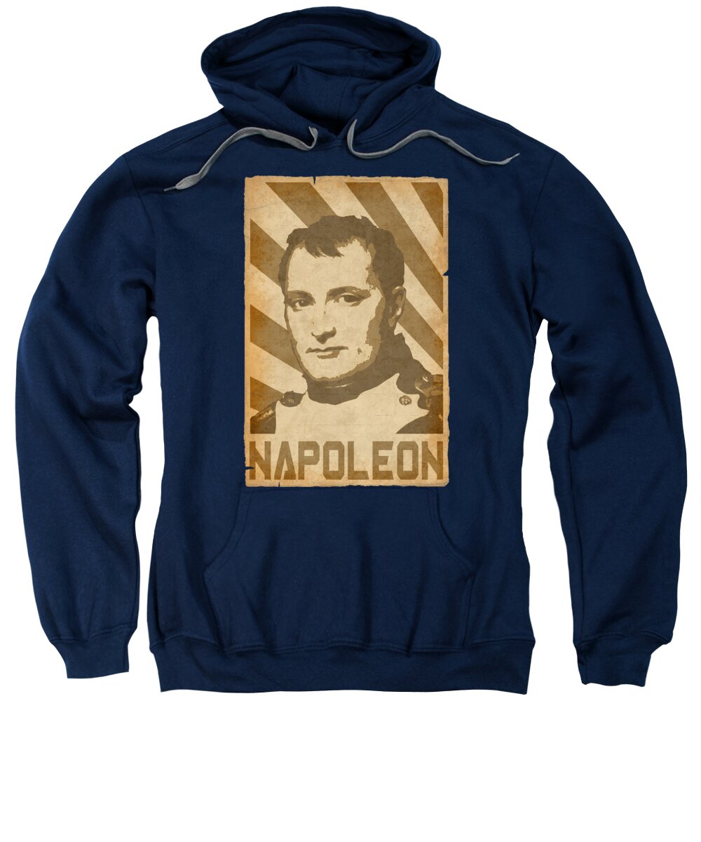 Napoleon Sweatshirt featuring the digital art Napoleon Retro Propaganda by Megan Miller