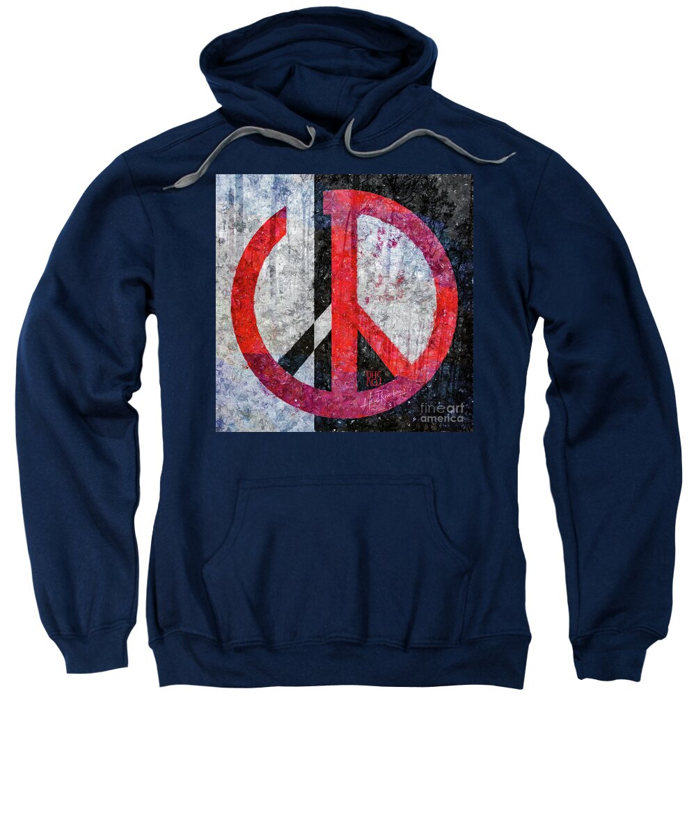 Abstract Sweatshirt featuring the painting Peace Should Not Be Broken by Horst Rosenberger