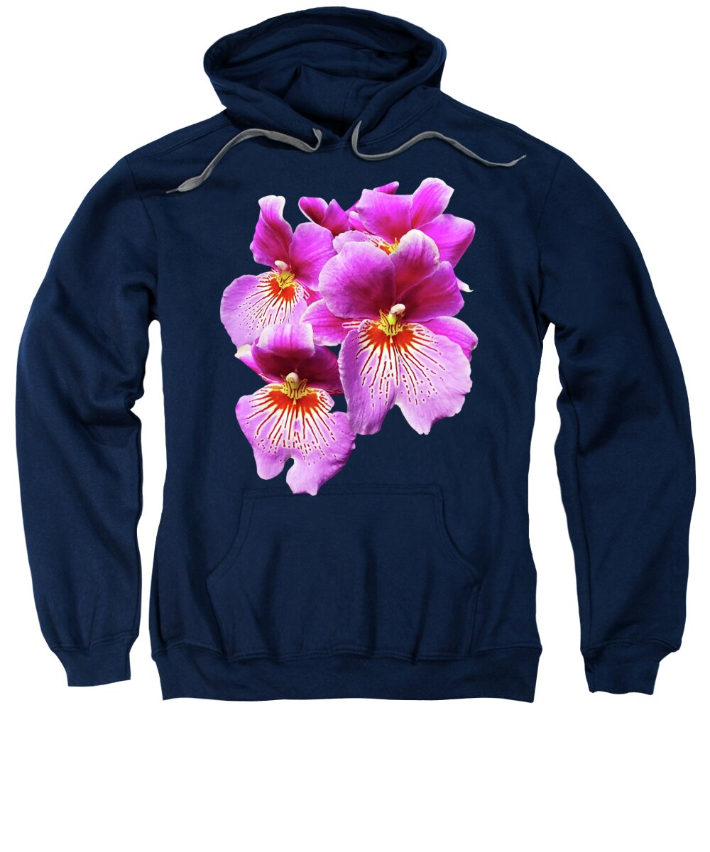 Orchid Sweatshirt featuring the photograph Pink Pansy Orchids by Susan Savad