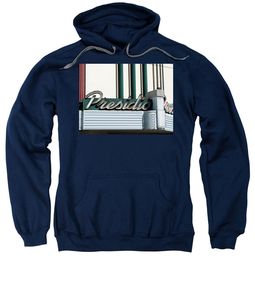 Movie Theater Sweatshirt featuring the photograph Presidio Theater San Francisco by Larry Butterworth