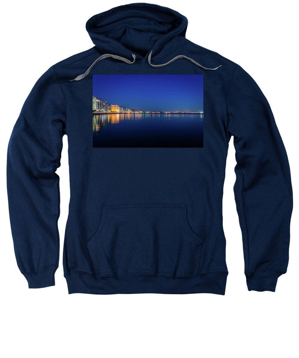 Thessaloniki Sweatshirt featuring the photograph Reflection of Thessaloniki city centre by Alexios Ntounas