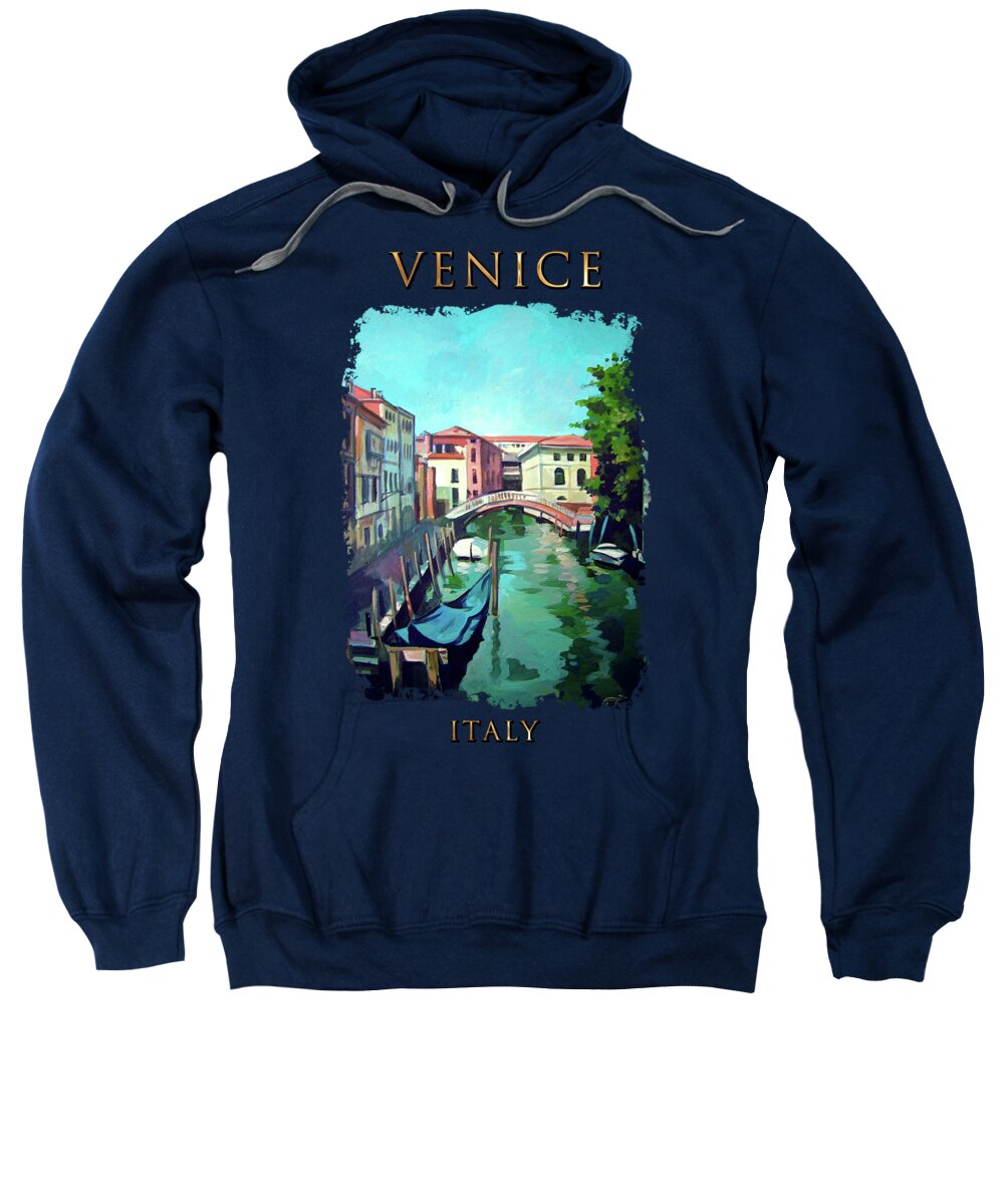 Waterway Sweatshirt featuring the painting Rio di San Lorenzo by Filip Mihail