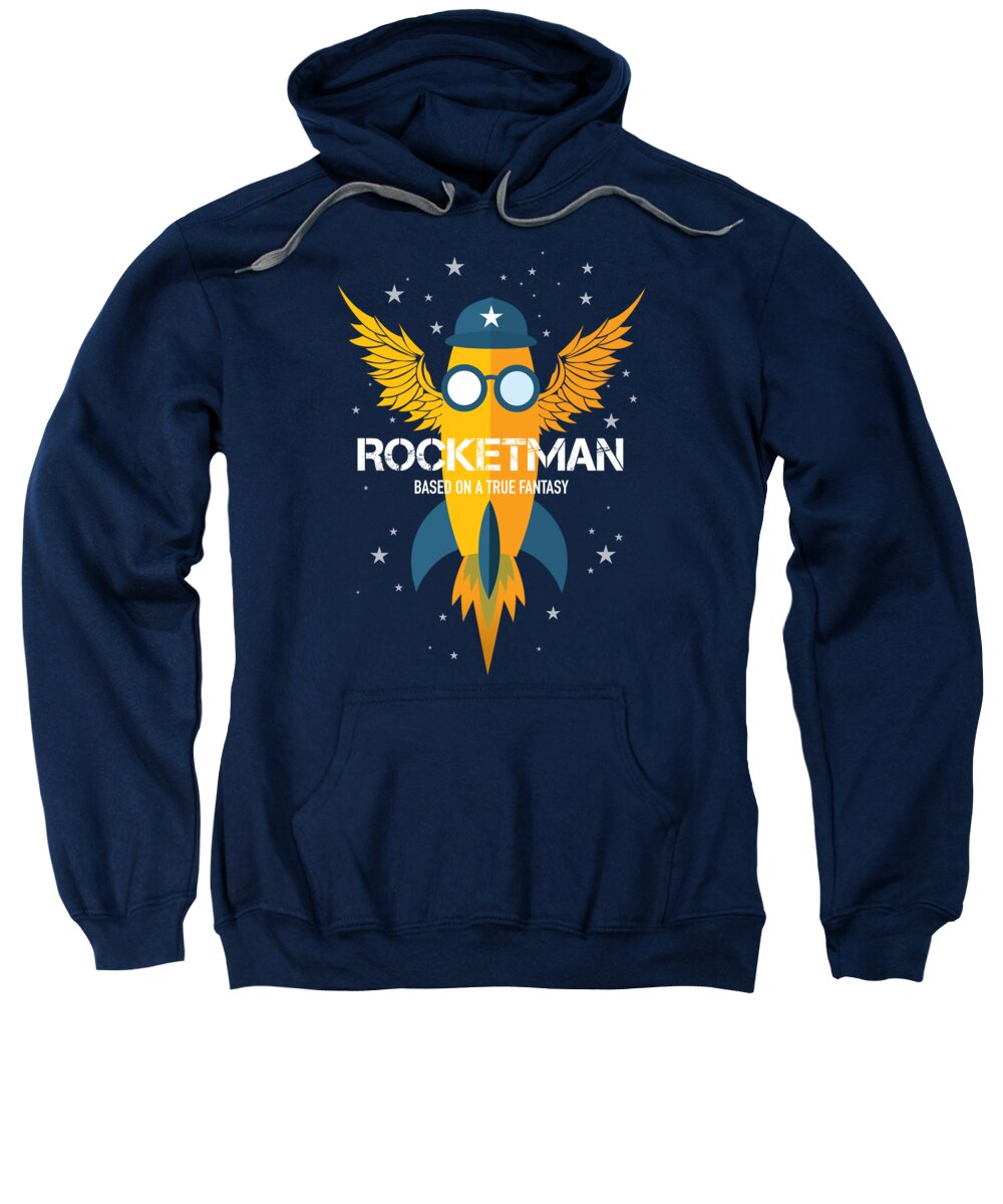 Movie Poster Sweatshirt featuring the digital art Rocketman - Alternative Movie Poster by Movie Poster Boy