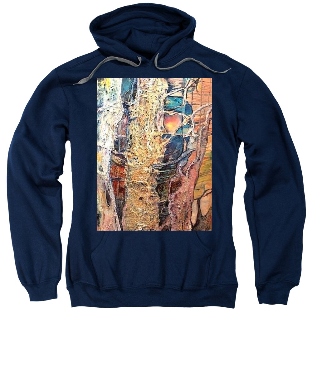 Trees Sweatshirt featuring the painting Sapelo by Peggy Blood