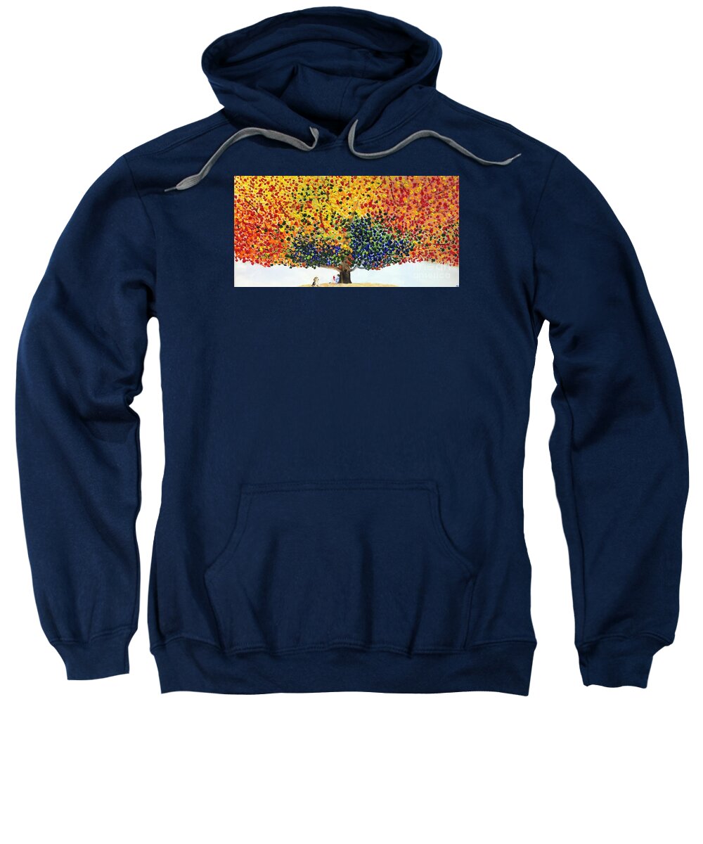 Tree Sweatshirt featuring the painting Sentry for Meghan by Kate Conaboy