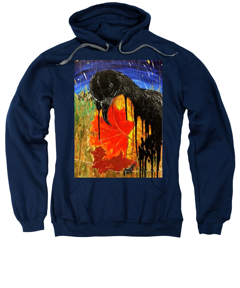 Birds Sweatshirt featuring the painting Starfall by Bethany Beeler