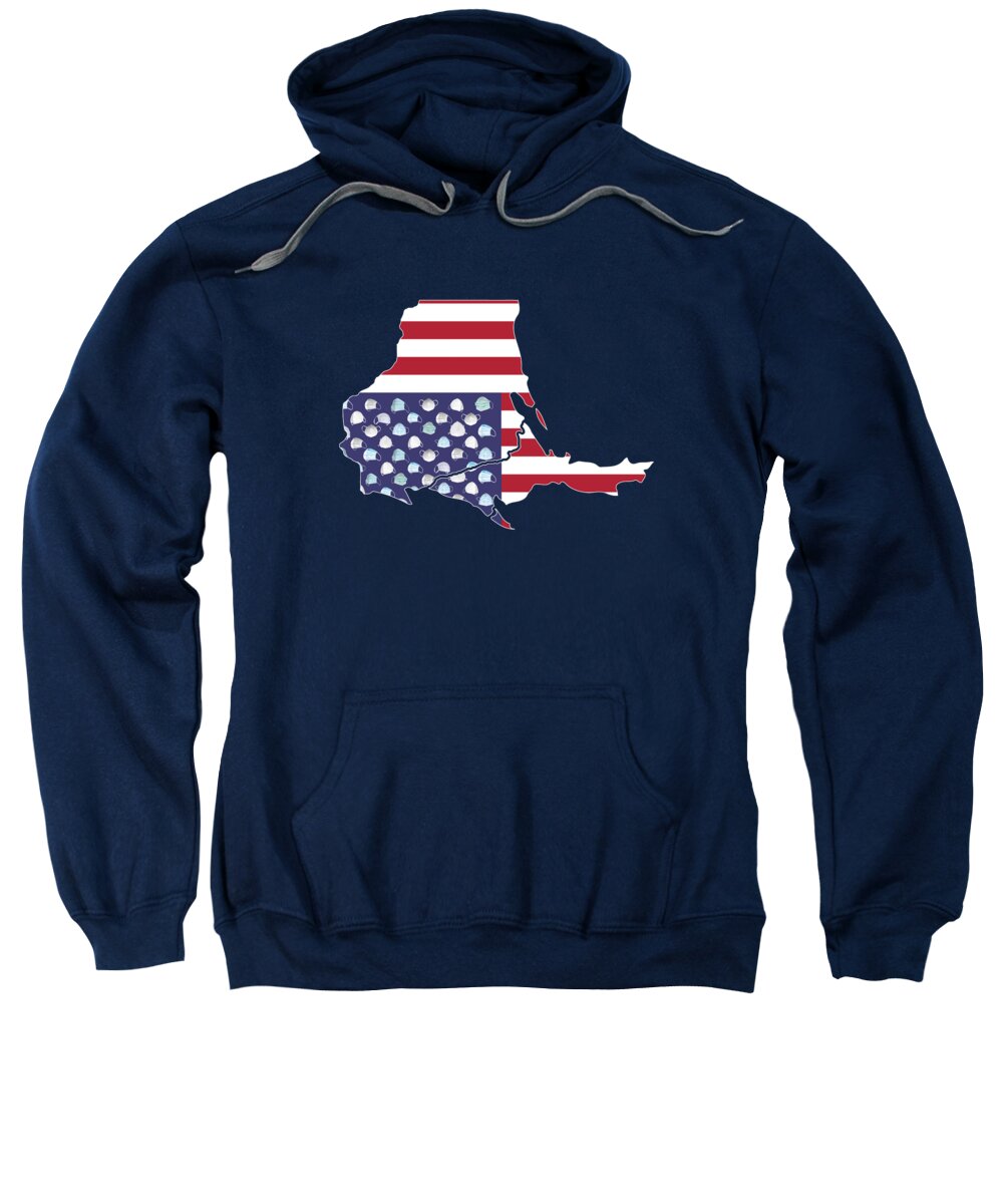 Digital Sweatshirt featuring the digital art State of Wisconsin by Fei A