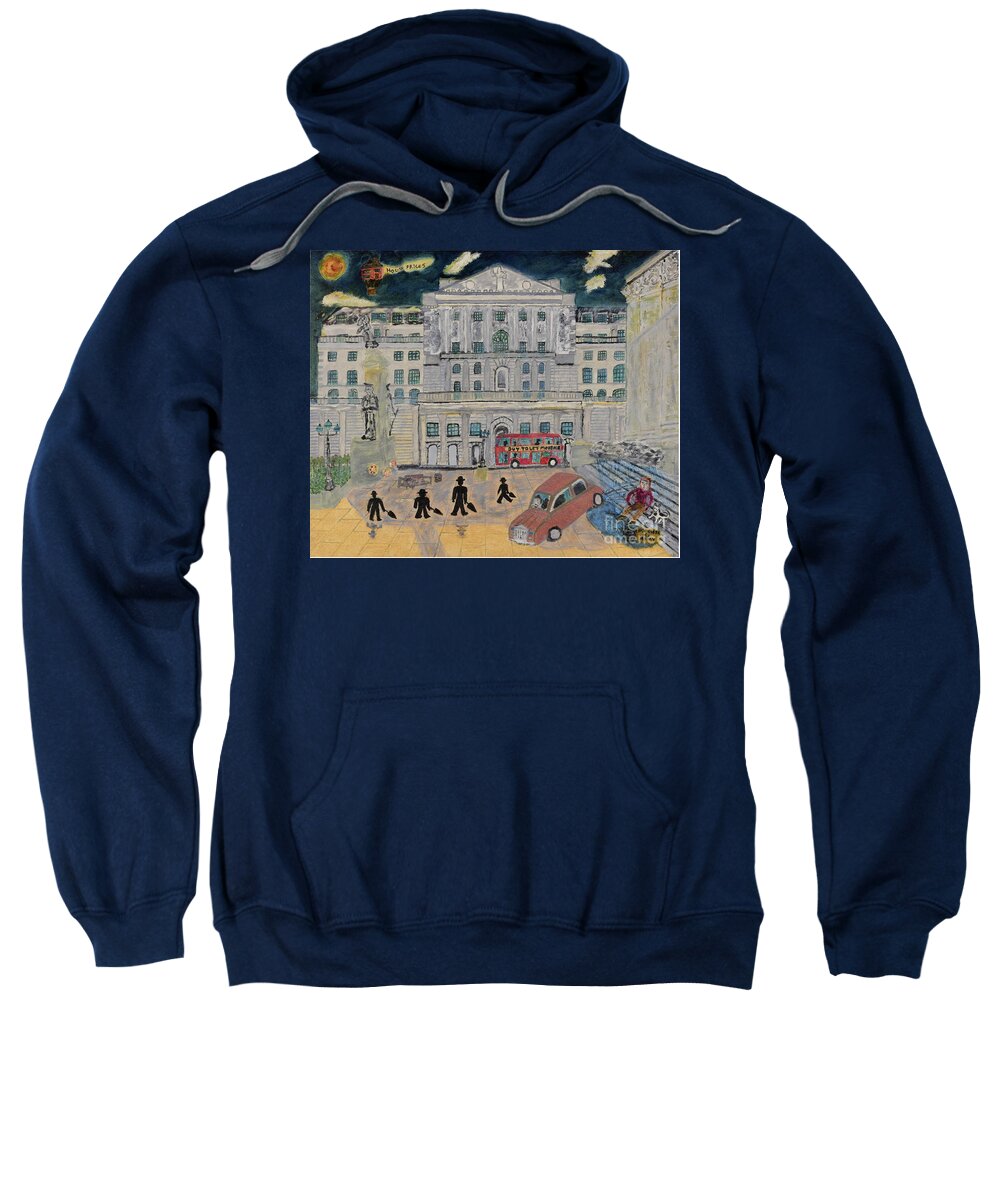 London Sweatshirt featuring the painting Sterling Disaster by David Westwood