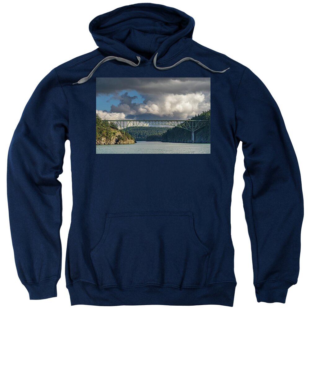 Clouds Sweatshirt featuring the photograph Storm clouds over the Pass by Gary Skiff
