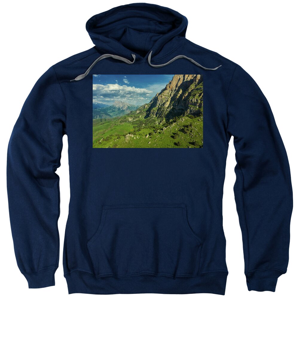Mountain Sweatshirt featuring the photograph Summer landscape in Caucasus Mountains by Mikhail Kokhanchikov